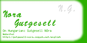 nora gutgesell business card
